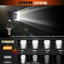 2pcs 17.78 cm LED Light Bar 60W 5500LM 6500K White Lighting Off Road Driving Auxiliary LED Image 7