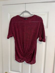 Quiz Women's Deep Pink Sparkly T-shirt - Size UK 8