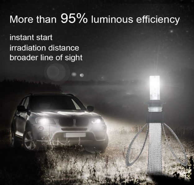 2pcs H4 3 Color 60W 9600Lm Headlight 6000K/4300K/3000K 12V Yellow Fog Lights for car Brightest Led Lamp Copper Cooling Led lights