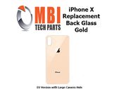 iPhone X 10 Back Glass Replacement Rear Battery Cover with Adhesive Gold