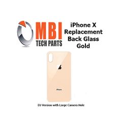 iPhone X 10 Back Glass Replacement Rear Battery Cover with Adhesive Gold