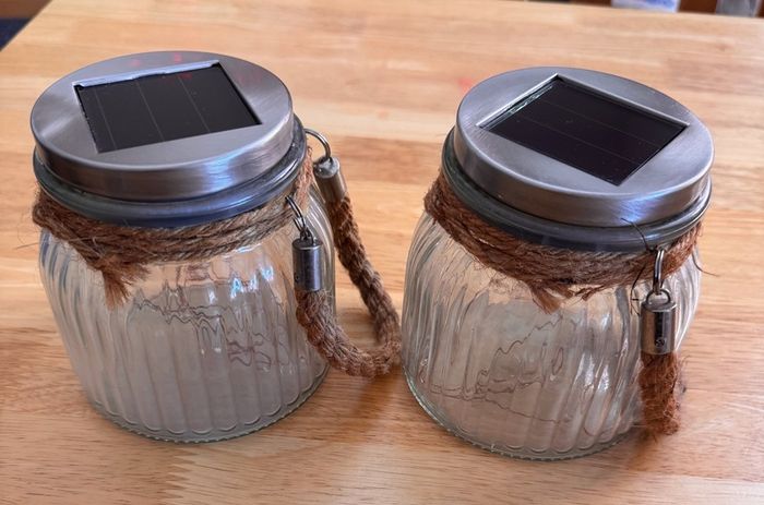 Glass Solar Lantern x 2