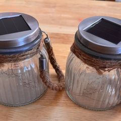 Glass Solar Lantern x 2