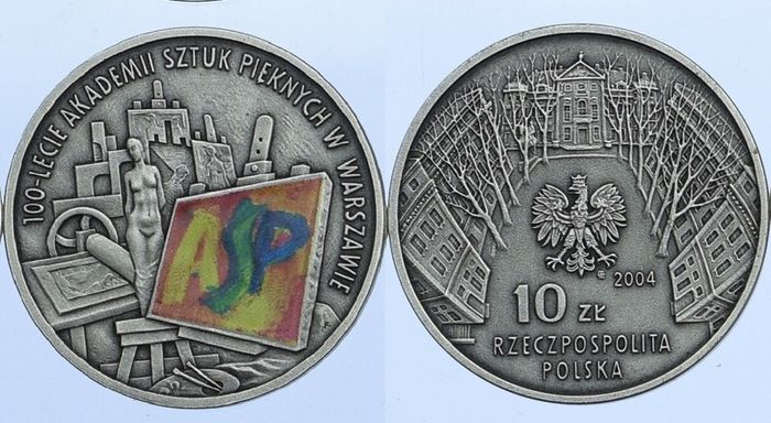 Poland silver coin 10 zloty 2004 -2005