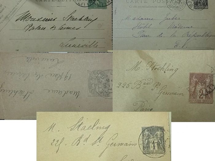 1800s Albert Sigel Strasboug Societe Philatelique Union Postal History Collection