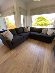 L shaped sofa.