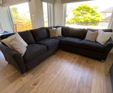 L shaped sofa.