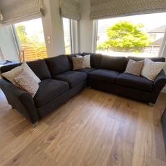 L shaped sofa.