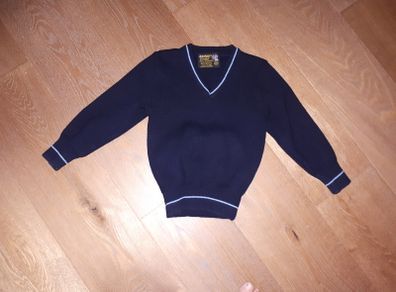 Boys School Jumper Navy/Light Blue Strip