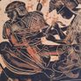 Achilles Tending the Wound of Patroclus Wall Art Plate Greek Handmade Clay Image 7