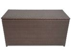 Garden Storage Box Brown 120x50x60 cm Poly Rattan