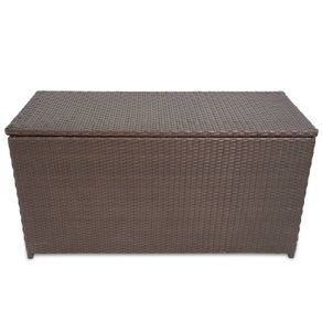 Garden Storage Box Brown 120x50x60 cm Poly Rattan