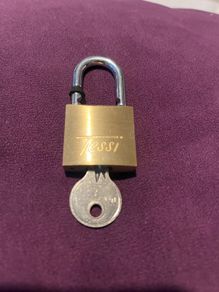 TESSI Hardened Steel Chrome Plated Padlock 50Mm