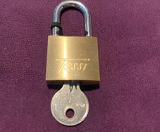 TESSI Hardened Steel Chrome Plated Padlock 50Mm