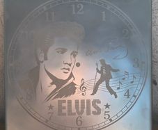 Elegant Elvis Frosted Mirror Artwork - Classic Vintage Style
