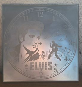 Elegant Elvis Frosted Mirror Artwork - Classic Vintage Style