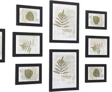 Picture Frames Set of 10 Photo Frames - Two 8" x 10" (20 x 25 cm), Four 5" x 7" (13 x 18 cm), Four 4" x 6" (10 x 15 cm), Black (FREE POSTAGE)