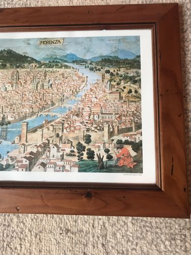 Florence , Italy -  Print Of The Medieval City