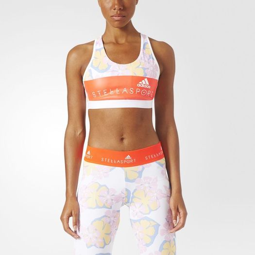 adidas Women's Stellasport Bra Printed - white/dust purple M BNWT