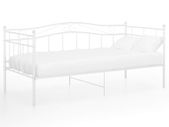 Sofa Bed Frame White Metal 90x200 cm