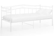 Sofa Bed Frame White Metal 90x200 cm