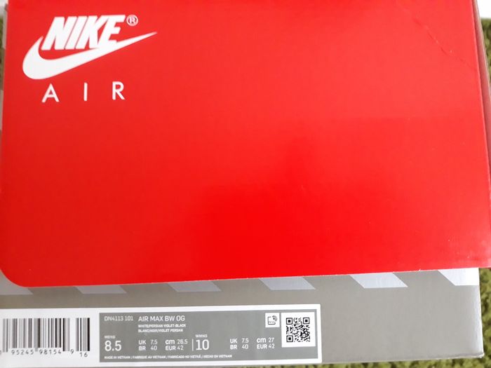 Nike Air Max BW White Persian Violet (2021) UK-7.5/EUR-42 DN4113-101 White/Black/Persian Violet-2021