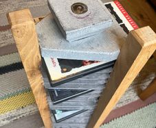 Slate and Wood CD DVD Rack