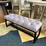 SALE! Metal frame bench velvet seat Image 2