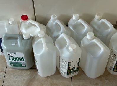 10 x 5 ltr plastic bottles
