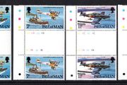 1978 Isle of Man RAF (Royal Air Force) Diamond Jubilee Commemorative Stamps Gutter T Pairs Mint Never Hinged (MNH)