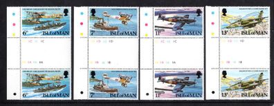 1978 Isle of Man RAF (Royal Air Force) Diamond Jubilee Commemorative Stamps Gutter T Pairs Mint Never Hinged (MNH)