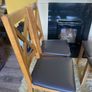 Solid Oak Chairs x 4 Image 2