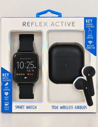 Reflex Active Smart Watch & Wireless Earbuds Set, Brand New & Sealed