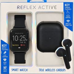 Reflex Active Smart Watch & Wireless Earbuds Set, Brand New & Sealed