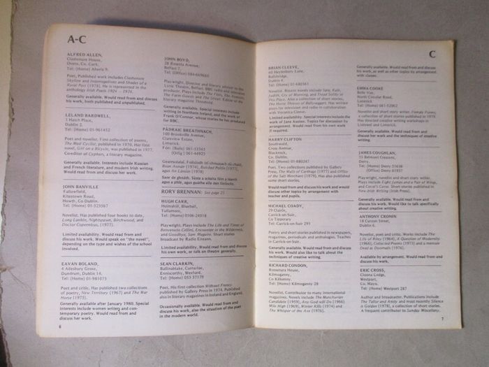 Writers In Schools Directory  1979 - 80