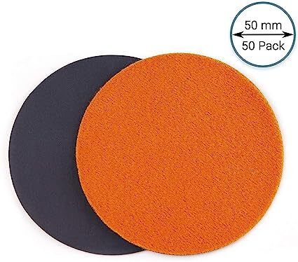 GLASS POLISH 13201 GP-PRO20 Silicon Carbide Sanding Disc with Hook and Loop | P1000 Abrasive Disc | 50mm | Pack of 50