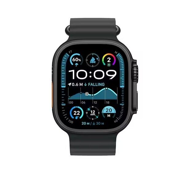 Apple Watch Ultra 2 | 49mm | Black Titanium Case with Black Ocean Band  battery health100 %
