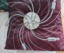 Vintage Chrome Swirl Flush Ceiling Light