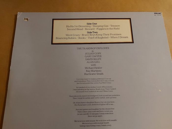 The Teardrop Explodes - Kilimanjaro - Vinyl Record + Hundreds More