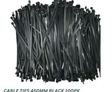 Heavy Duty White Cable Ties 450mm  Black 100pk