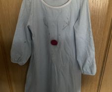 The White Company girls blue reindeer nightdress 2-3 years