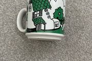 Vintage Nursery Rhyme Childs Mug There Was An Old Woman Who Lived In A Shoe Green White Retro