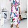 Classic wrap dress with ties Image 2