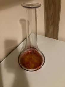 Jerpoint Glass Vase Red and Orange