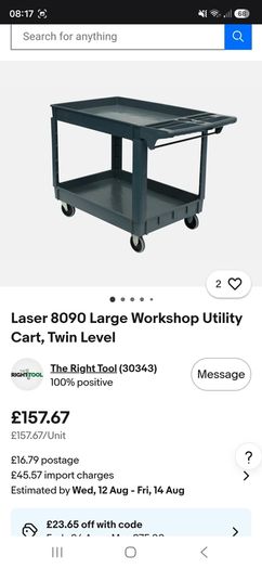 Laser tool trolley