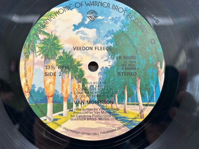 Van Morrison Veedon Fleece Original 1974 LP A1/B1