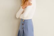linen pleated skirt from Mango
