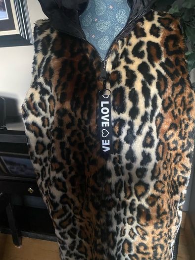 Animal print quilted gilet new with tags sale
