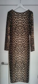 SHEIN leopard print full length dress Sz XL ( Fit 12-16UK)