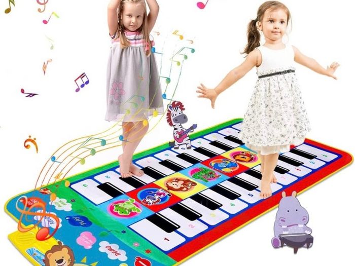 Kids Piano Mat, Piano Music Mat Dance Mats Touch Play Mats Floor Keyboard Musical Carpet Mat Gift Toys for 2 3 4 5 6 Years Old Kids Boys Girls Toddlers MULTIPLE COLOURS AVAILABLE, SEE PHOTOS (FREE POSTAGE)